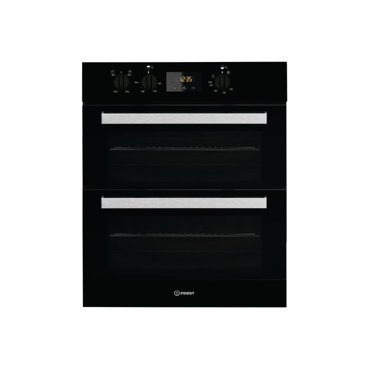 Indesit Aria Built-Under Electric Double Oven - Black