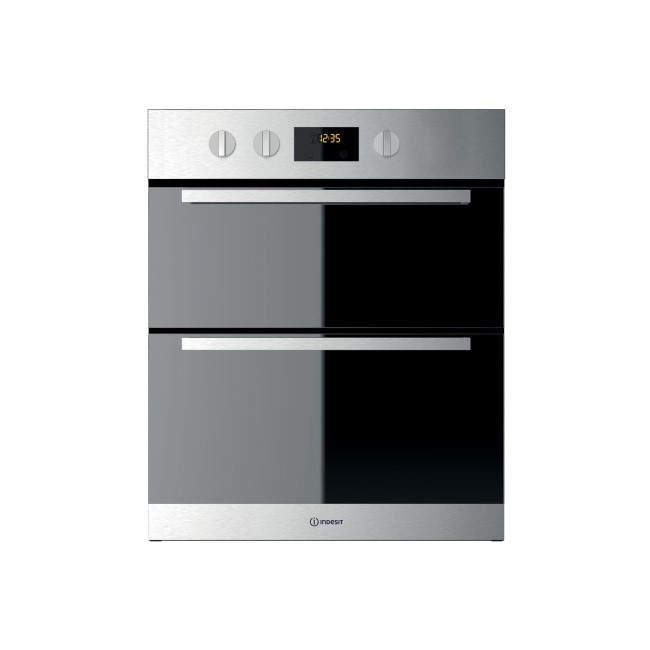GRADE A1 - Indesit IDU6340IX Aria Electric Built-under Double Oven Stainless Steel