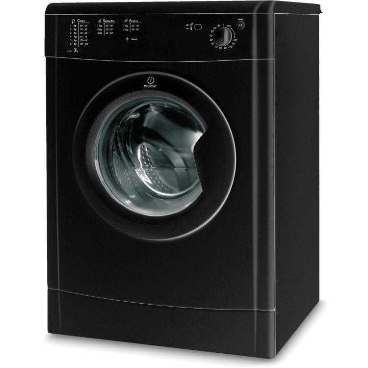 Indesit IDV75BK 7kg Freestanding Vented Tumble Dryer - Black