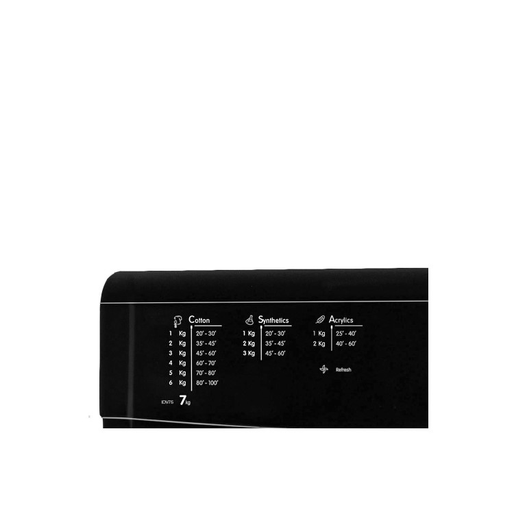 Indesit IDV75BK 7kg Freestanding Vented Tumble Dryer - Black