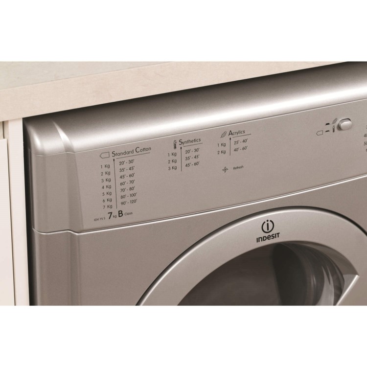 GRADE A2 - Indesit IDV75S 7kg Freestanding Vented Tumble Dryer - Silver