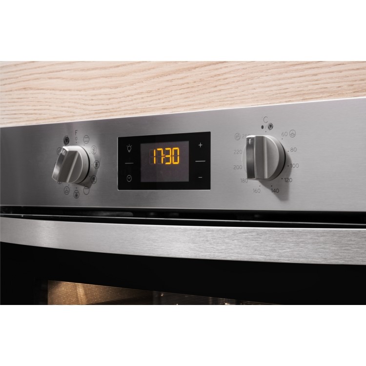 Refurbished Indesit Aria IFW3841PIX 60cm Single Built In Electric Oven Stainless Steel