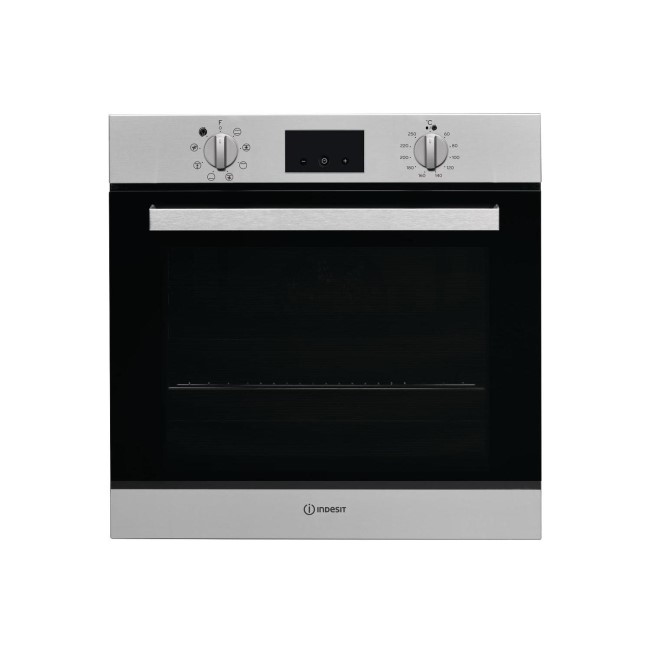 Indesit IFW65Y0IX 66L Multifunction Built-in Electric Single Oven - Stainess Steel