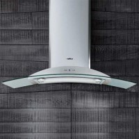 Elica IGLOO_TC Igloo Touch Control Curved Glass 90cm Chimney Hood in Stainless Steel