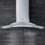 Elica IGLOO_TC Igloo Touch Control Curved Glass 90cm Chimney Hood in Stainless Steel