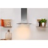 Indesit IHGC64AMX 60cm Cooker Hood With Curved Glass Canopy - Stainless Steel