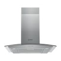 IHGC65LMX Indesit 60cm Curved Glass Chimney Cooker Hood - Stainless Steel