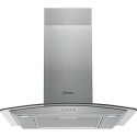 IHGC65LMX Indesit 60cm Curved Glass Chimney Cooker Hood - Stainless Steel