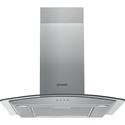 Indesit 60cm Curved Glass Chimney Cooker Hood - Stainless Steel