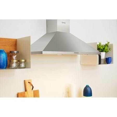 Indesit 90cm CHimney Cooker Hood - Stainless Steel
