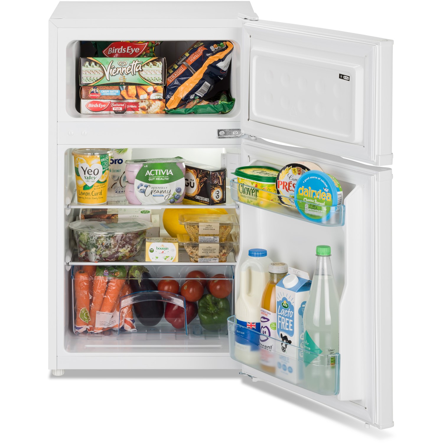 Ice King 85 Litre Undercounter Freestanding Fridge Freezer White