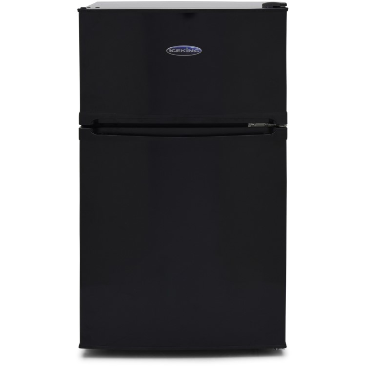 Refurbished IceKing IK2023K Freestanding 88 Litre 70/30 Undercounter Fridge Freezer Black