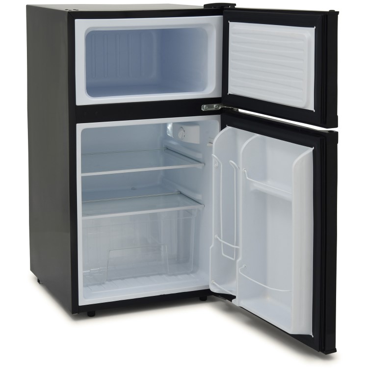 Refurbished IceKing IK2023K Freestanding 88 Litre 70/30 Undercounter Fridge Freezer Black