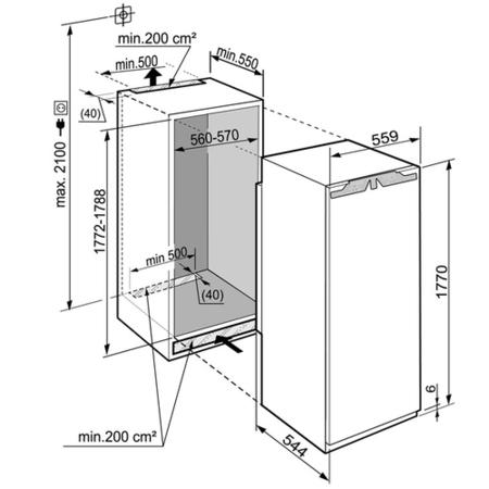 liebherr IKB3550 Biofresh 178x56cm Integrated Fridge