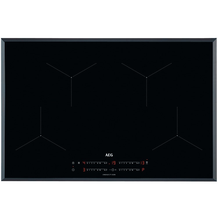 AEG IKB84431FB 78cm MaxiSense Touch Control Induction Hob With Hob2Hood - Black