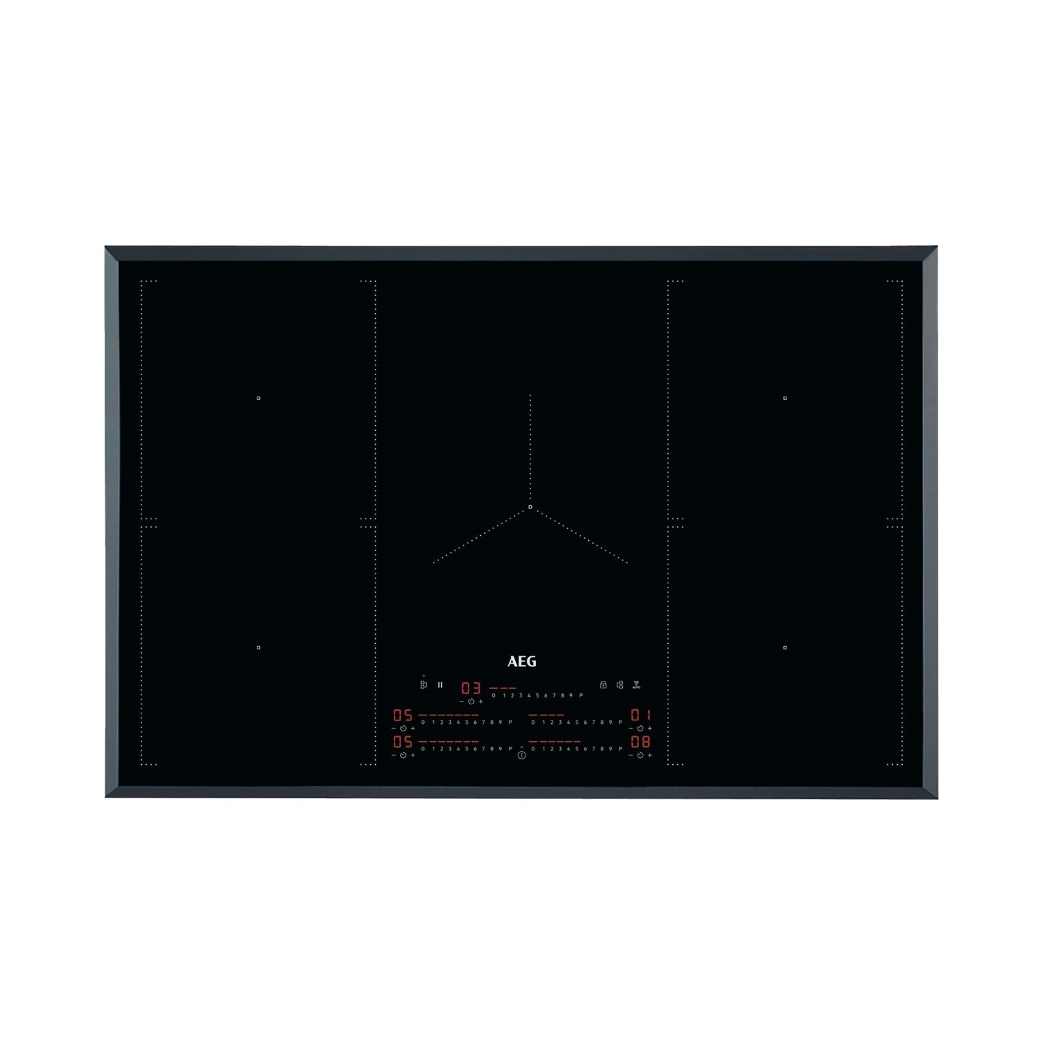 AEG IKE85751FB 80cm 5 Zone Induction Hob with Dual Bridge Zones