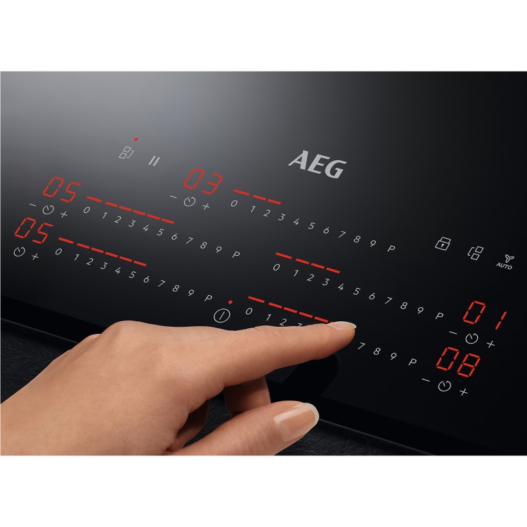 AEG 6000 Series 80cm 5 Zone Induction Hob with Dual Bridge Zones