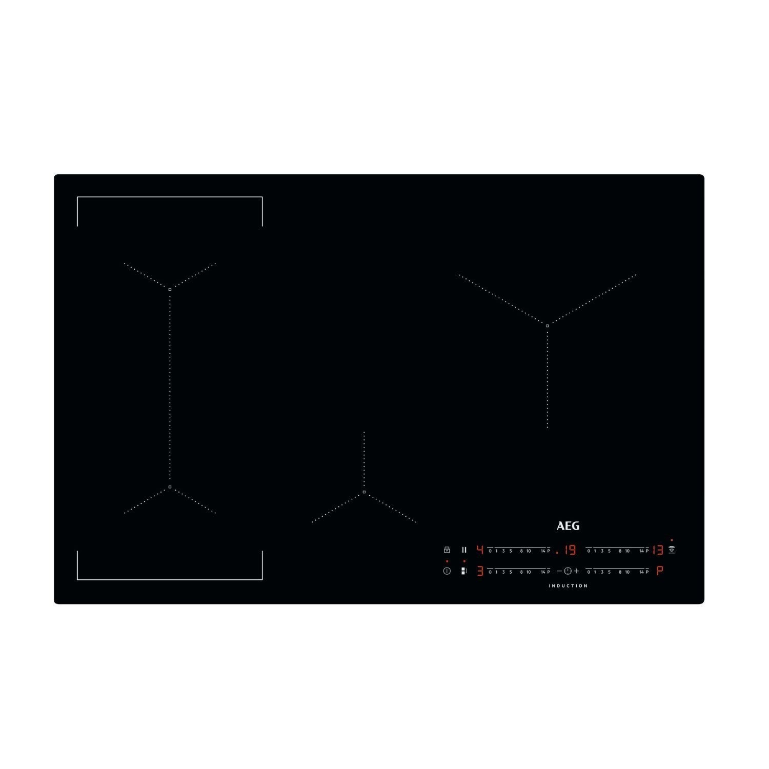 AEG IKX84443CB 6000 Series 80cm Induction Hob with Bridge Zone AEG IKX84443CB 6000 Series 80cm Induction Hob with Bridge Zone