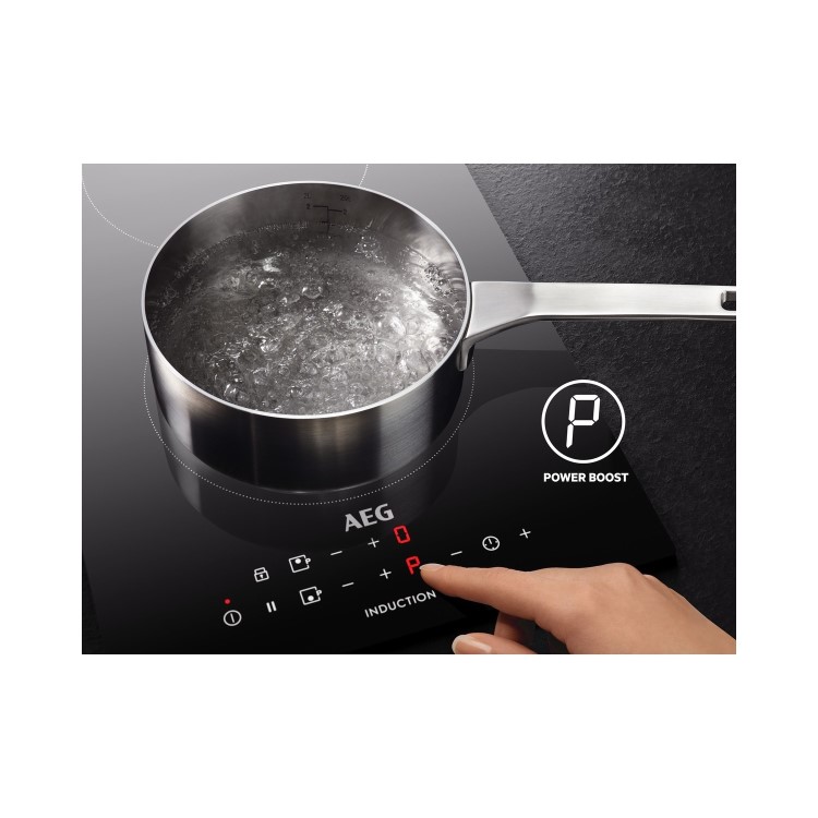 Refurbished AEG ILB64334CB 59cm 4 Zone Induction Hob with Hob2Hood Connection