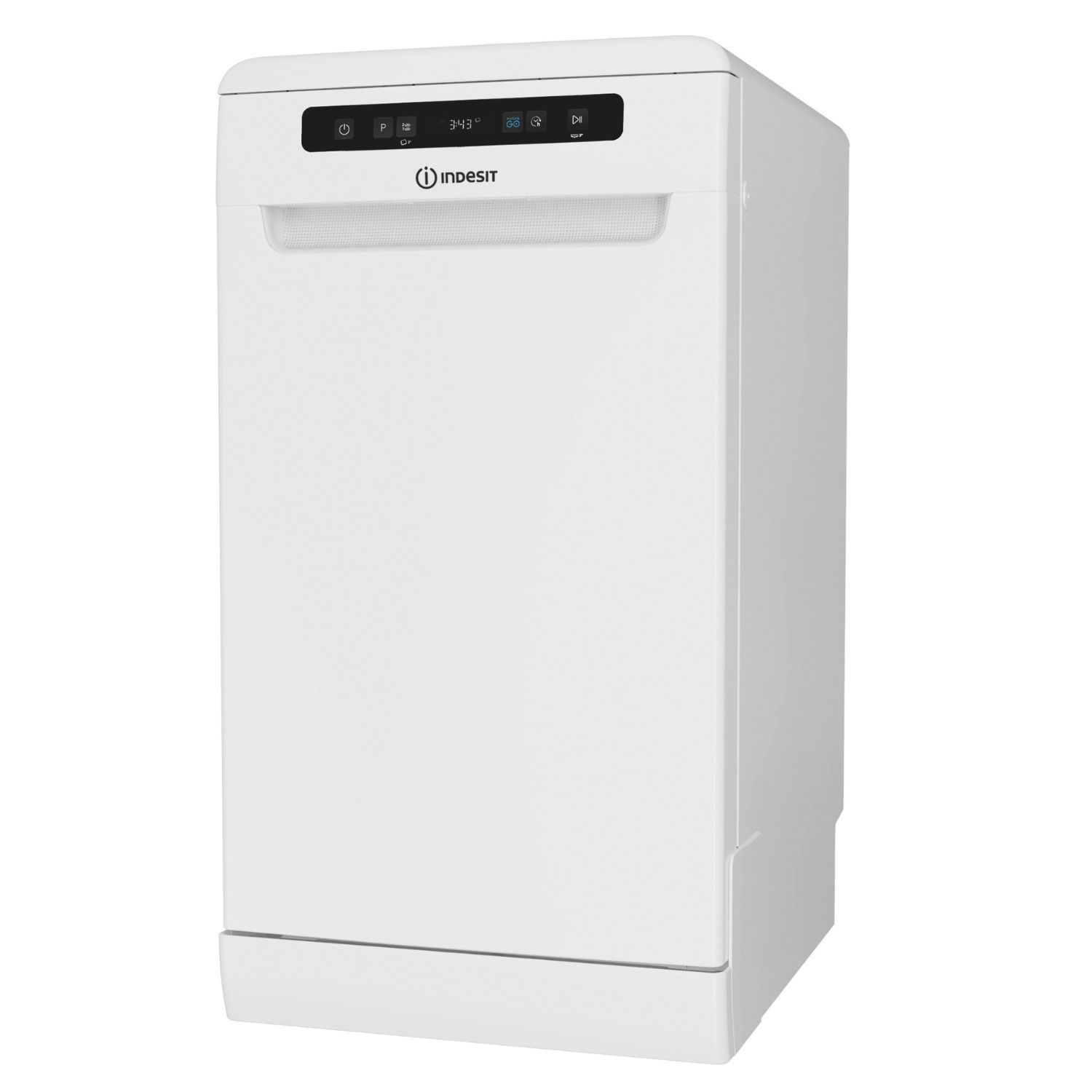 Indesit Push Go Freestanding Slimline Dishwasher D Rated White Indesit Push Go Freestanding Slimline Dishwasher D Rated White