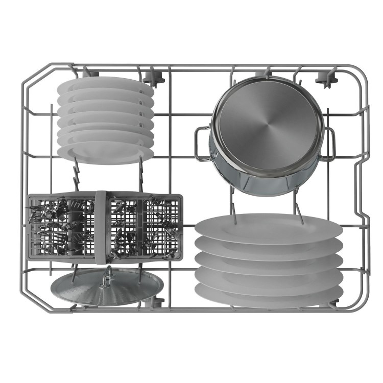 Indesit Freestanding Slimline Dishwasher - Eco Programme, D-Rated, Silver
