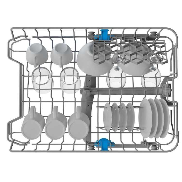 Indesit Freestanding Slimline Dishwasher - Eco Programme, D-Rated, Silver