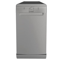 Indesit Freestanding Slimline Dishwasher - Eco Programme, D-Rated, Silver