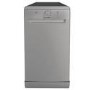 Indesit Freestanding Slimline Dishwasher - Eco Programme, D-Rated, Silver