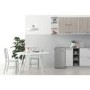 Indesit Freestanding Slimline Dishwasher - Eco Programme, D-Rated, Silver