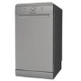 Indesit Freestanding Slimline Dishwasher - Eco Programme, D-Rated, Silver