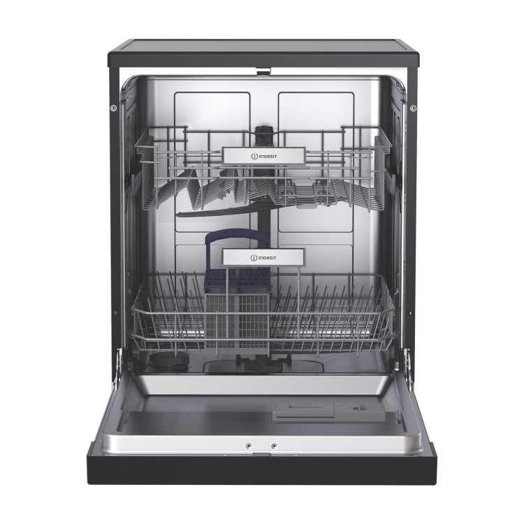 Indesit Push&Go Freestanding Dishwasher - Black