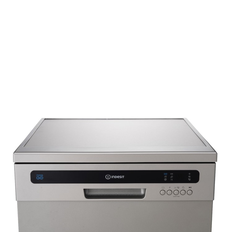 Indesit Push&Go Freestanding Dishwasher - Silver