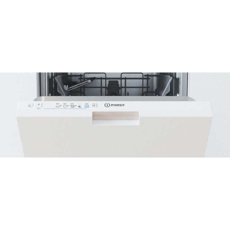 Indesit Push&Go Integrated Slimline Dishwasher - White Control Panel