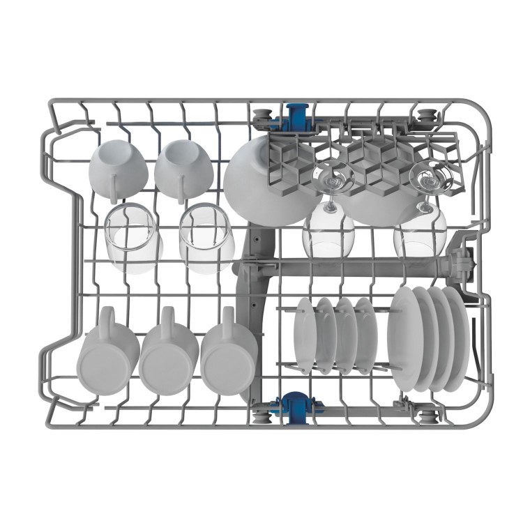 Indesit Push&Go Integrated Slimline Dishwasher - White Control Panel