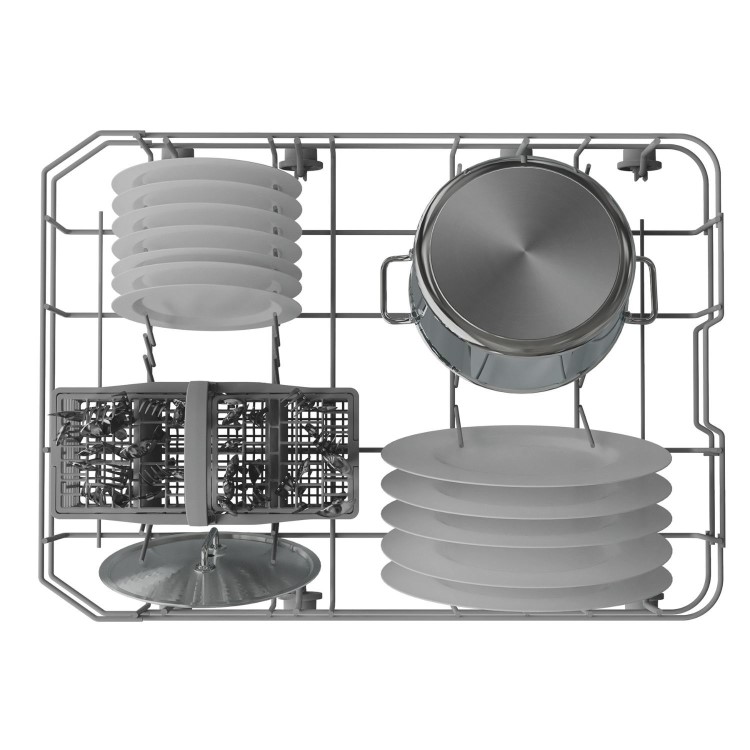 Indesit Push&Go Integrated Slimline Dishwasher - White Control Panel