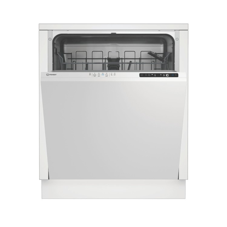 Refurbished Indesit Push&Go Integrated Dishwasher - White control panel