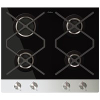 Amica IN6610GCB 60cm 4 Burner Gas-On-Glass Hob - Black
