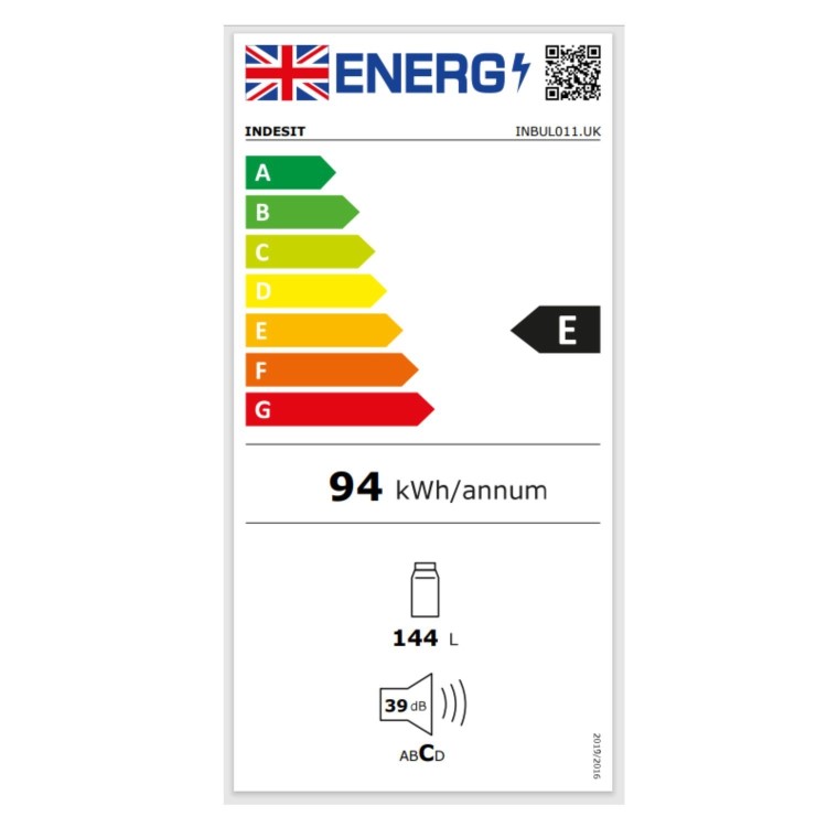 Indesit 144 Litre Integrated Under Counter Larder Fridge