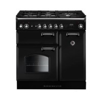 Rangemaster Infusion Classic 90cm Dual Fuel Range Cooker - Charcoal Black