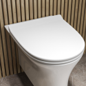 INDISLIMSEAT White Round Soft Close Toilet Seat - Indiana