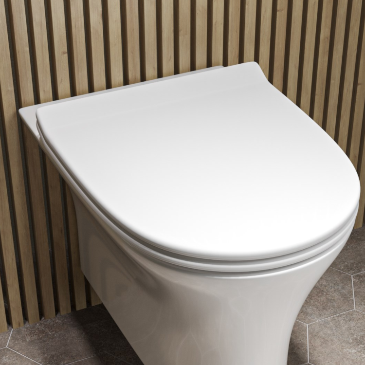 White Round Soft Close Toilet Seat - Indiana