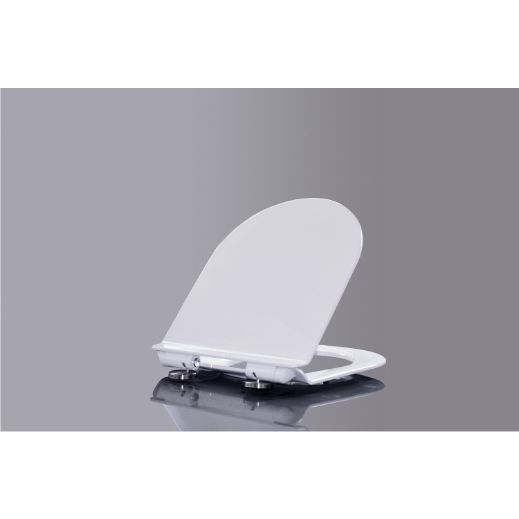 White Round Soft Close Toilet Seat - Indiana
