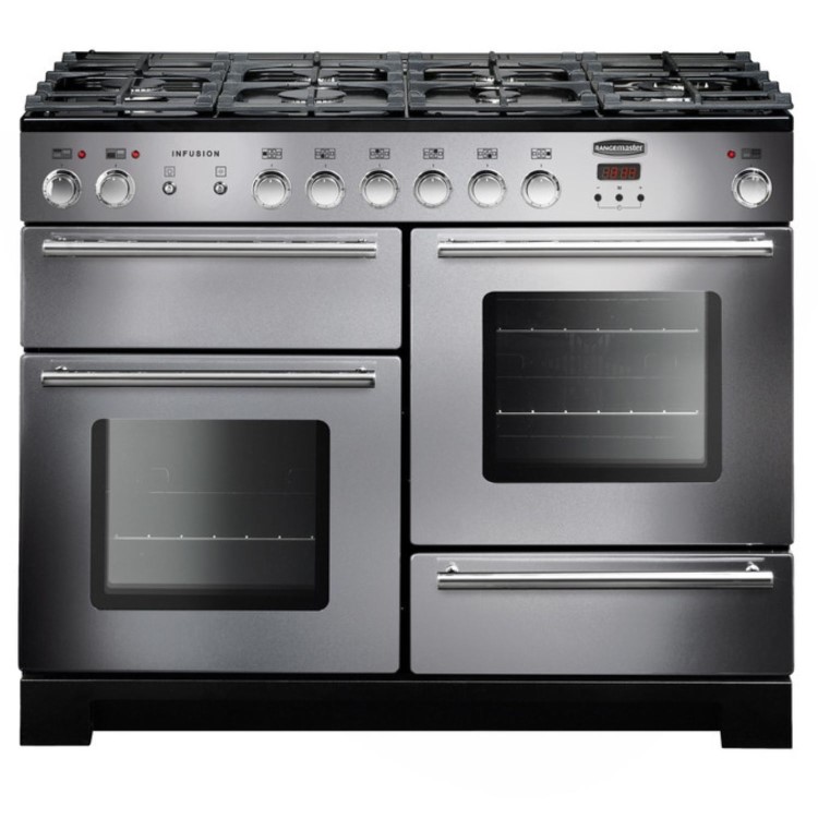 Rangemaster Infusion 110cm Dual Fuel Range Cooker - Stainless Steel