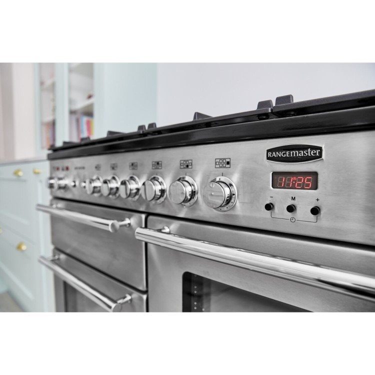 Rangemaster Infusion 110cm Dual Fuel Range Cooker - Stainless Steel