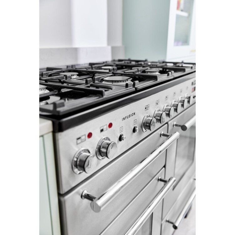 Rangemaster Infusion 110cm Dual Fuel Range Cooker - Stainless Steel