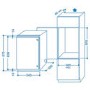 Indesit INF14121 54cm Wide Integrated Upright In-Column Freezer - Polar White