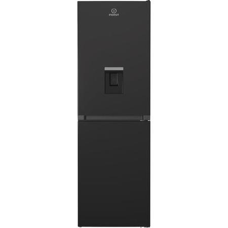 Refurbished Indesit INFC850TI1KAQUA1 Freestanding 322 Litre 50/50 Fridge Freezer With Water Dispenser Black