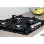 Refurbished Indesit ING61TBK 60cm 4 Burner Gas on Glass Hob Black