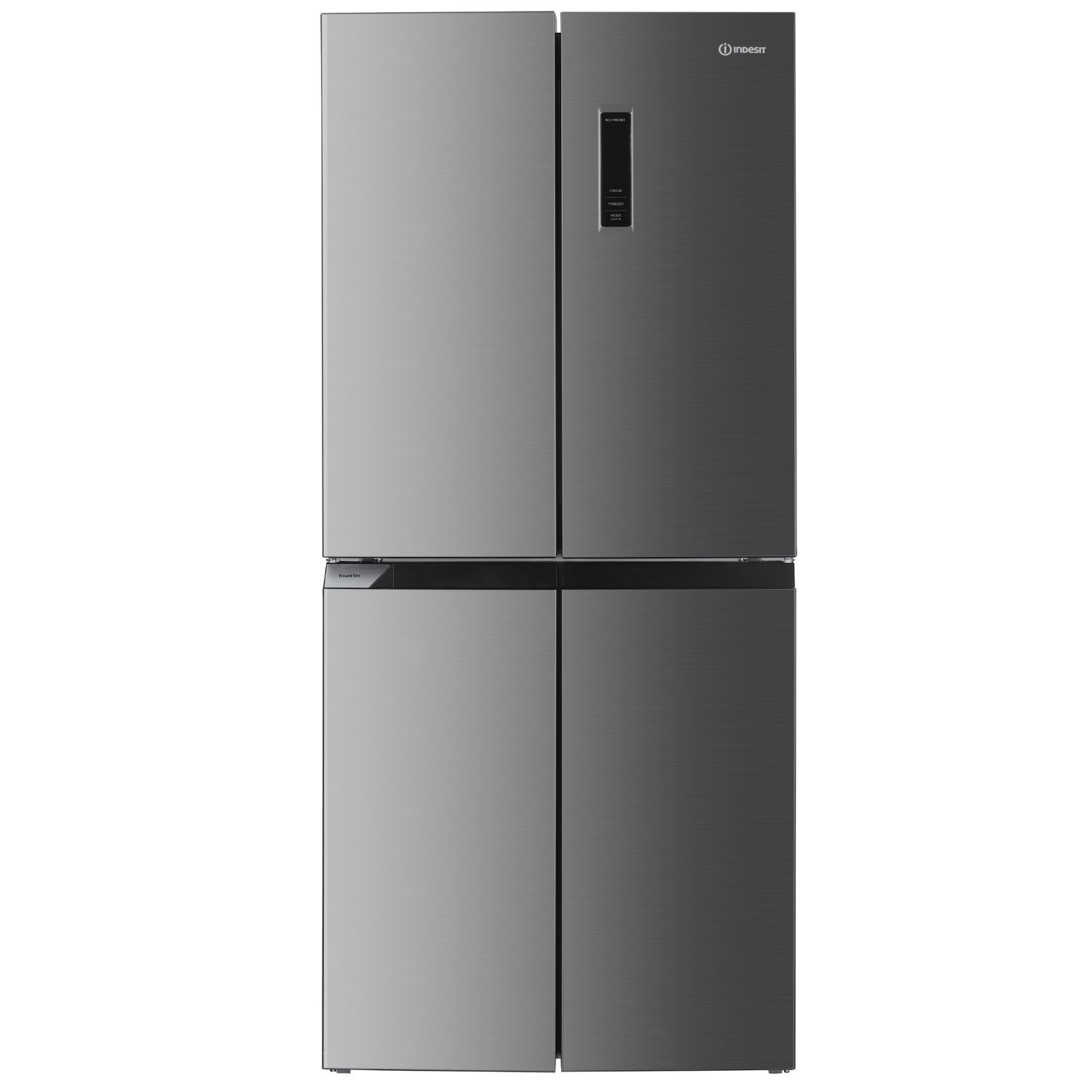 Indesit Push&Go 421 Litre Four Door American Fridge Freezer - Grey