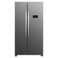 Indesit 442 Litre Side-By-Side American Fridge Freezer - Stainless Steel
